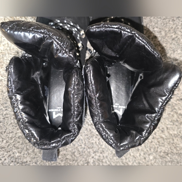 Marc Fisher LTD Innie Suede Lace-Up Hiker Boots Black Womens Dize 8 - Picture 3 of 12